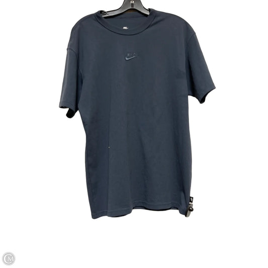 Athletic Top Short Sleeve By Nike In Blue, Size: S