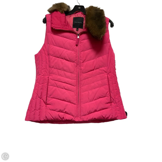 Vest Puffer & Quilted By Talbots In Pink, Size: L