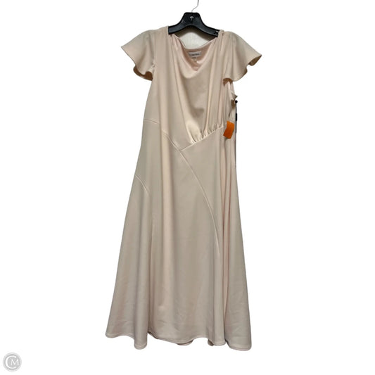 Dress Casual Midi By Calvin Klein In Pink, Size: L