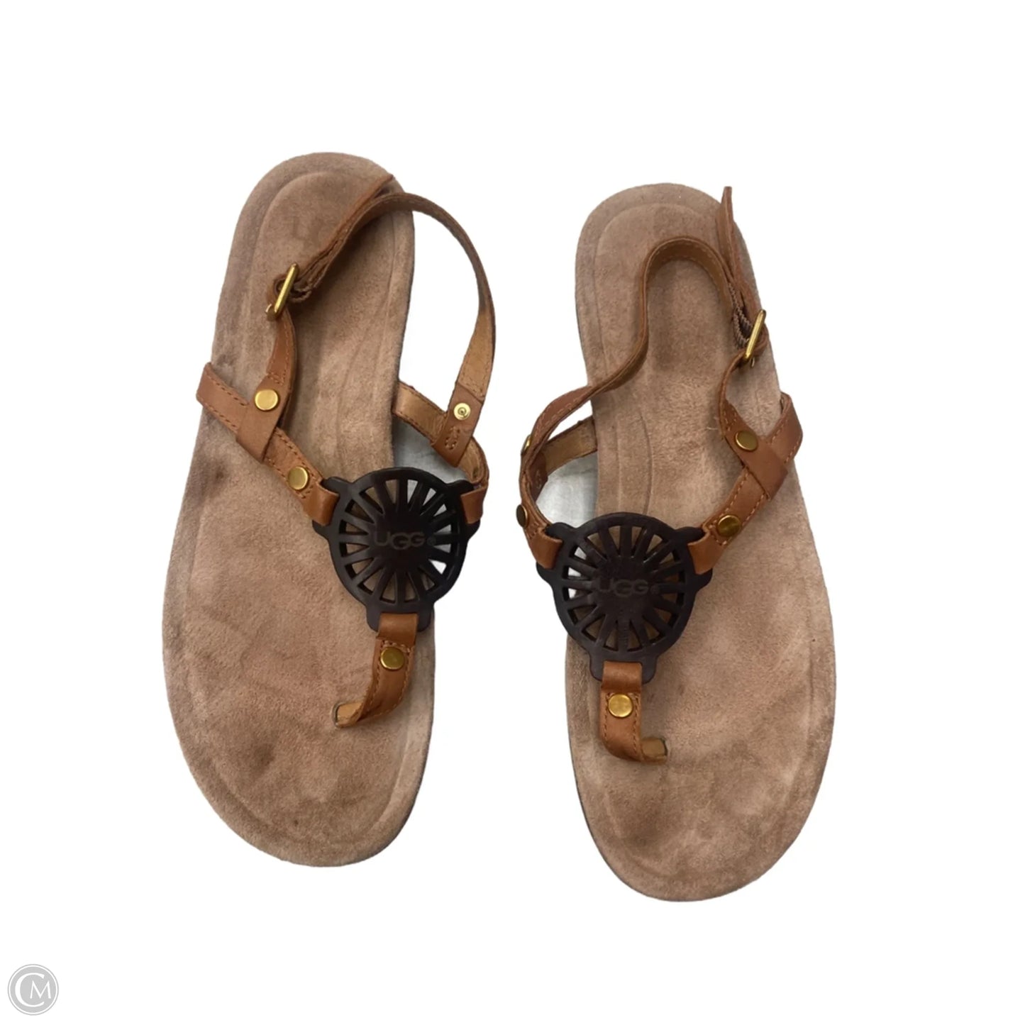 Sandals Designer By Ugg In Brown, Size: 7.5
