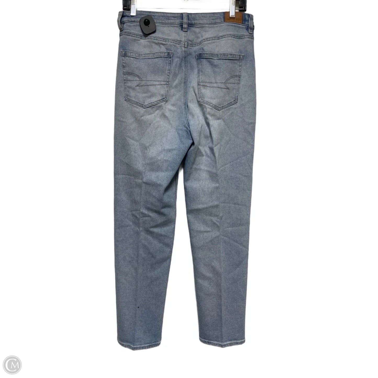 Jeans Straight By American Eagle In Blue Denim, Size: 8