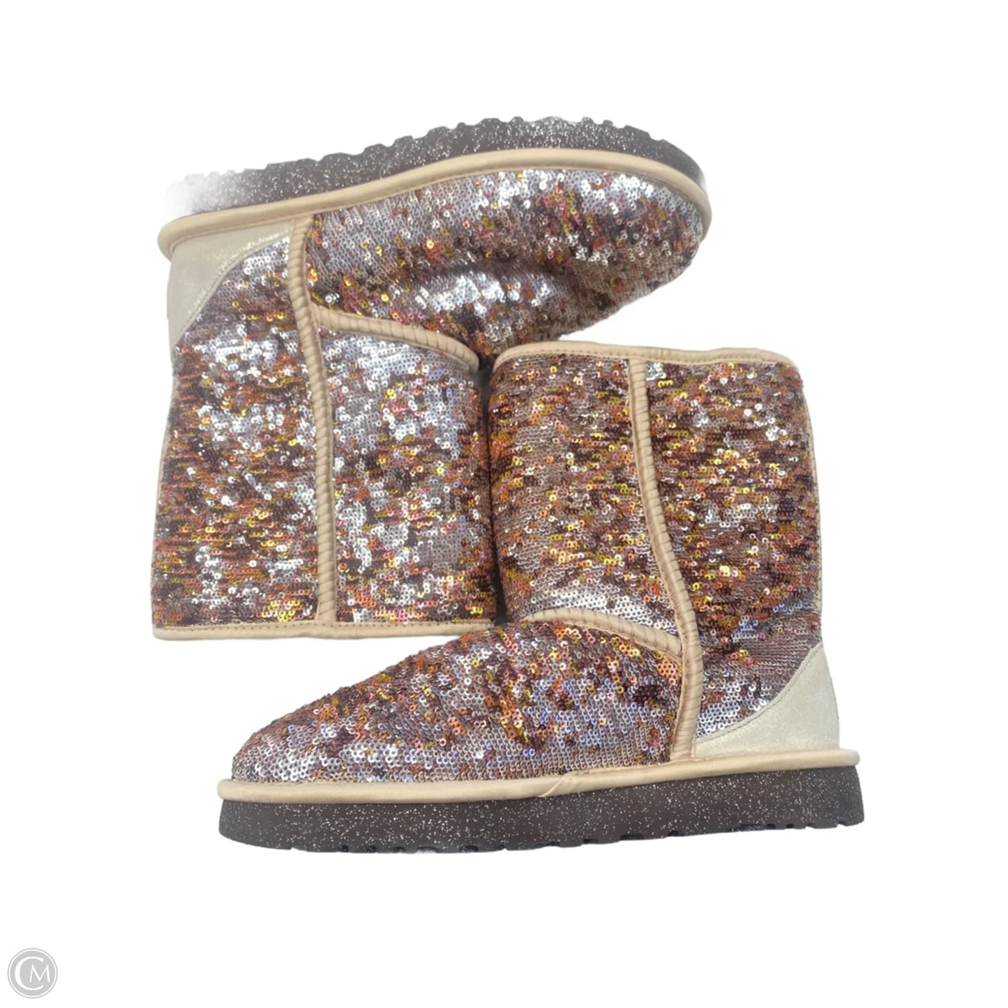 Boots Designer By Ugg In Brown & Tan, Size: 8