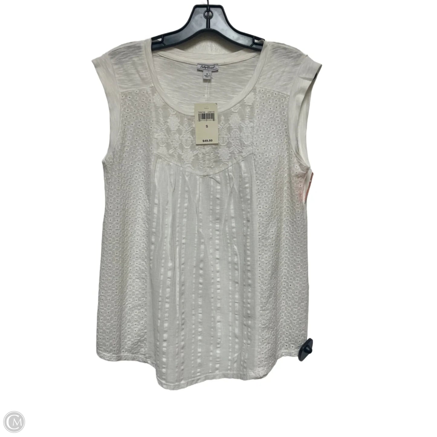 Top Sleeveless By Lucky Brand In White, Size: S