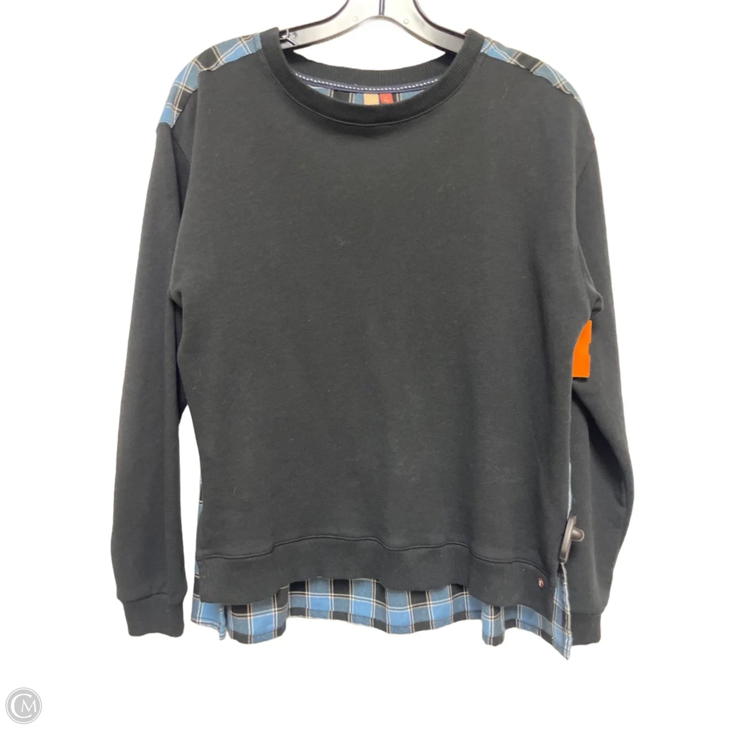 Top Long Sleeve By Pilcro In Black & Blue, Size: S