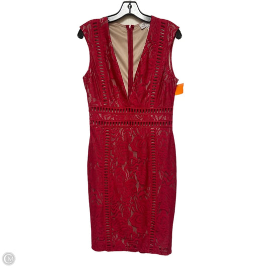 Dress Casual Midi By Clothes Mentor In Red, Size: L