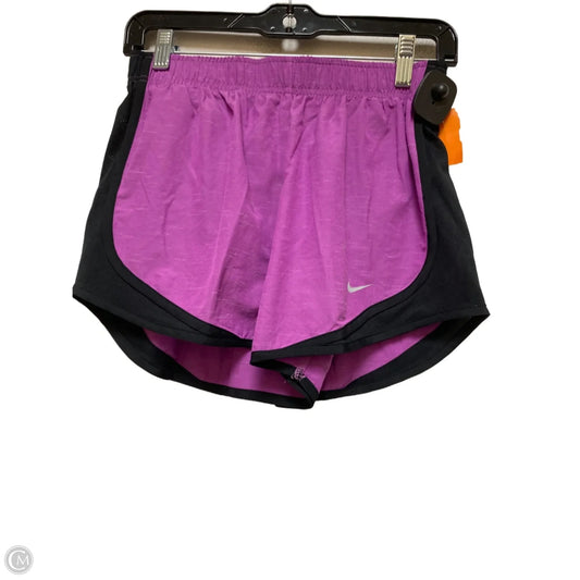 Athletic Shorts By Nike Apparel In Black & Purple, Size: S