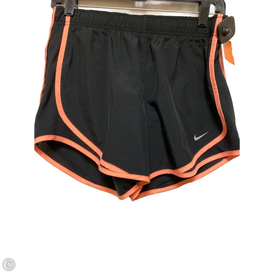 Athletic Shorts By Nike Apparel In Black & Orange, Size: S