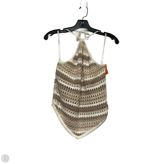 Tank Top By Abercrombie And Fitch In Brown & White, Size: M