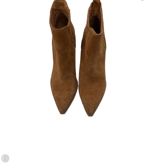 Boots Ankle Heels By Marc Fisher In Brown, Size: 7.5