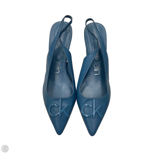 Shoes Heels Block By Calvin Klein In Blue, Size: 10