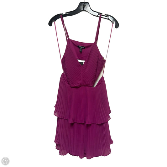 Dress Casual Short By Express In Purple, Size: Sp