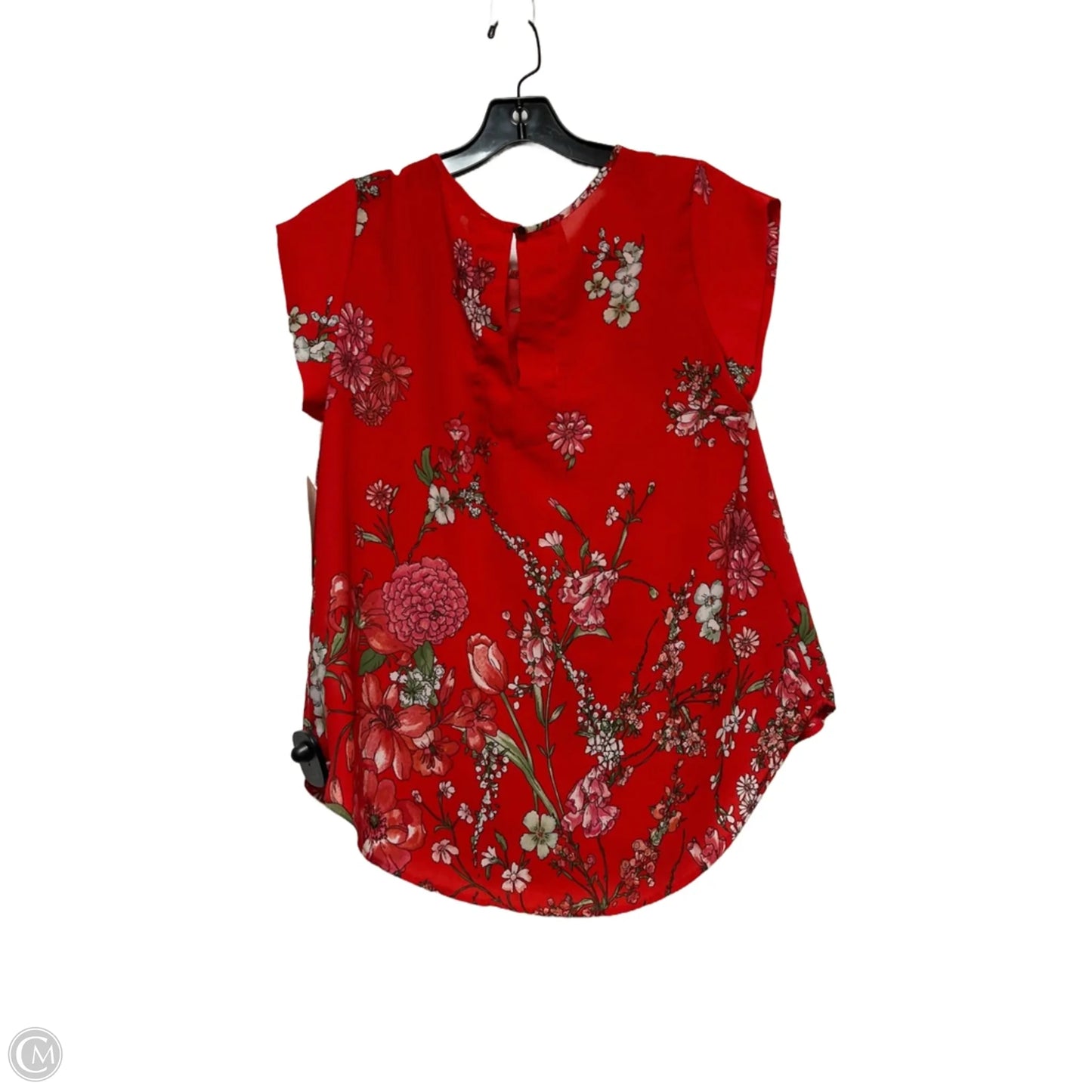 Top Short Sleeve By Lily White In Floral Print, Size: M