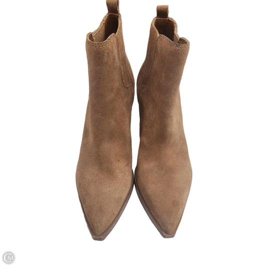 Boots Ankle Heels By Marc Fisher In Brown, Size: 7