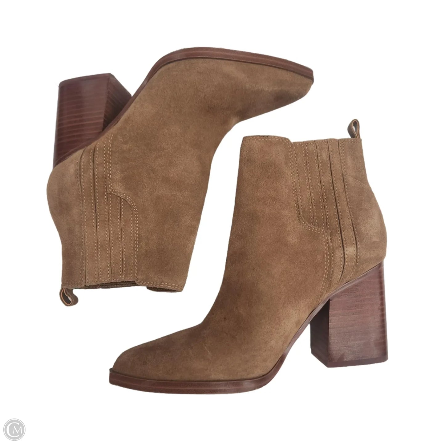 Boots Ankle Heels By Marc Fisher In Brown, Size: 7