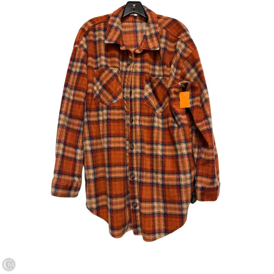 Jacket Shirt By Maurices In Plaid Pattern, Size: L
