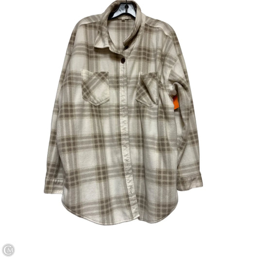 Jacket Shirt By Maurices In Plaid Pattern, Size: Xxl