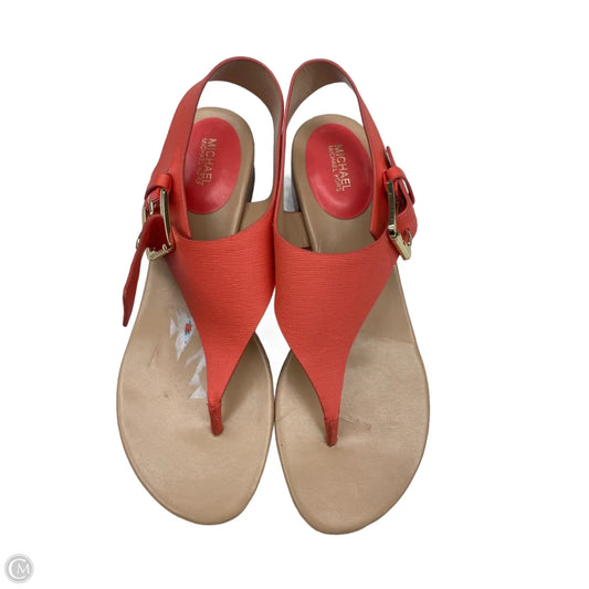 Sandals Heels Block By Michael By Michael Kors In Orange, Size: 9
