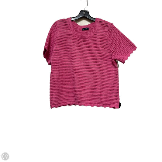 Sweater Short Sleeve By Gap In Pink, Size: L
