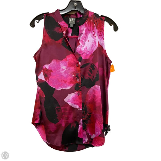 Top Sleeveless By Worthington In Floral Print, Size: S