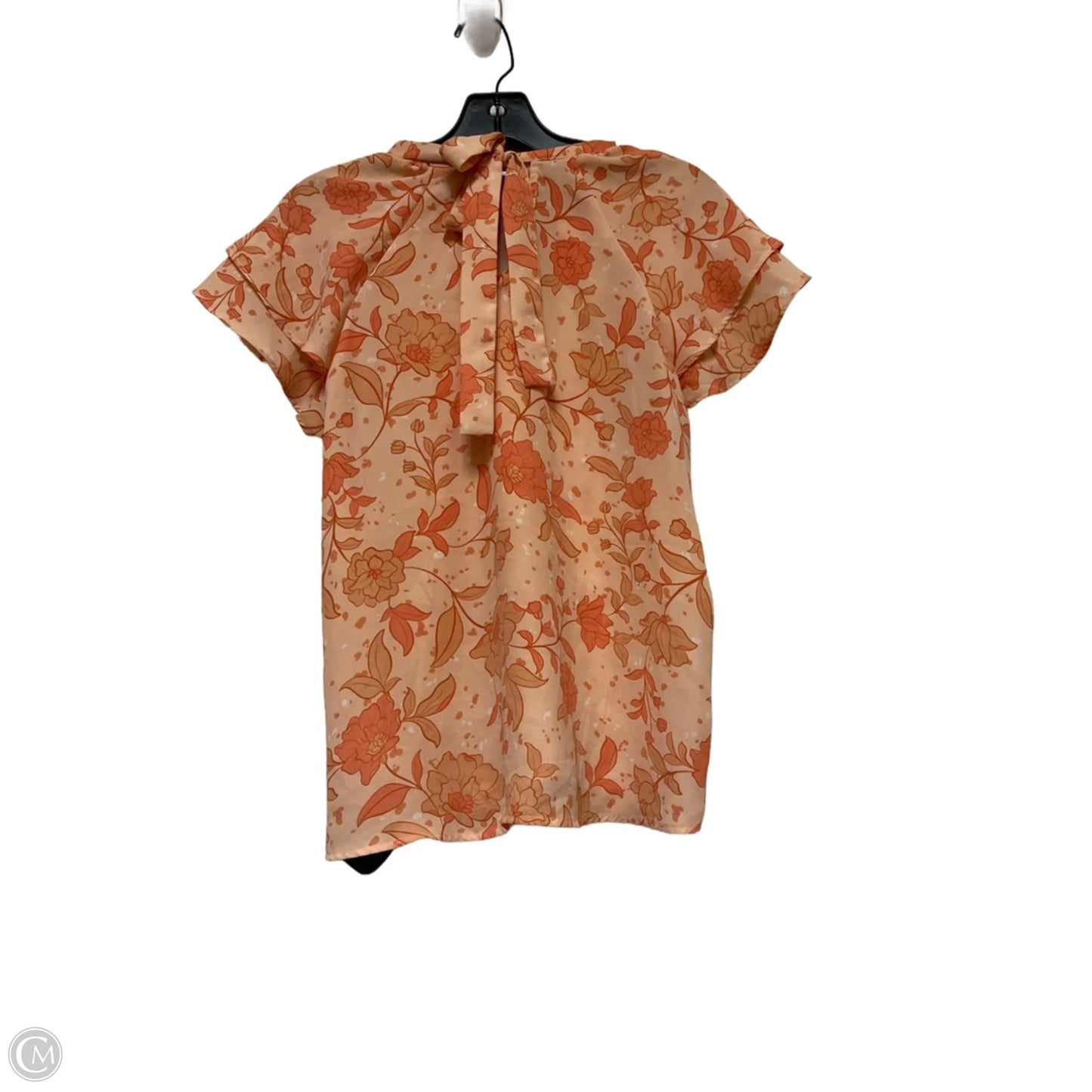 Top Short Sleeve By Pleione In Orange, Size: S