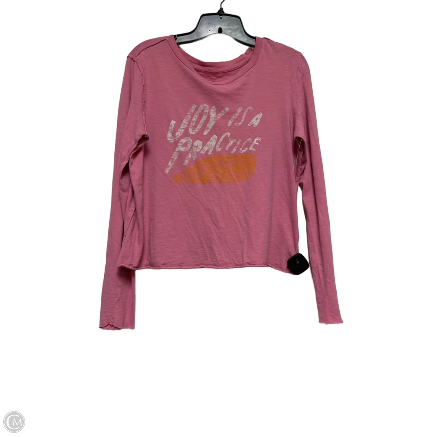 Top Long Sleeve Basic By Anthropologie In Pink, Size: S