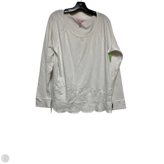 Top Long Sleeve Designer By Lilly Pulitzer In White, Size: L