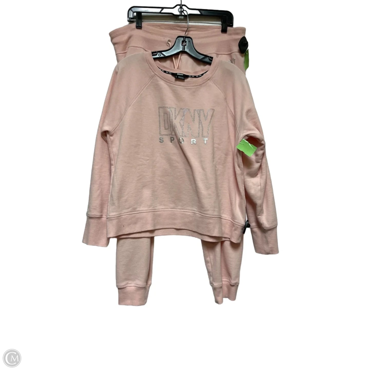 Athletic Pants 2pc By Dkny In Pink, Size: L