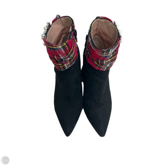 Boots Ankle Heels By Betsey Johnson In Black, Size: 7