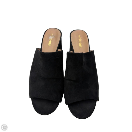 Sandals Heels Block By White Mountain In Black, Size: 9