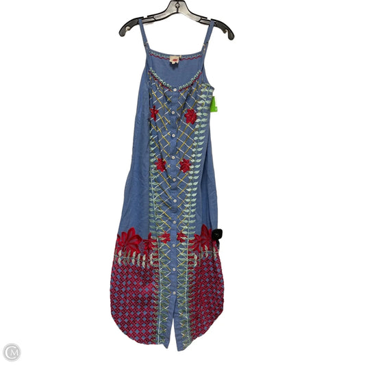 Dress Casual Midi By Clothes Mentor In Blue & Red, Size: S