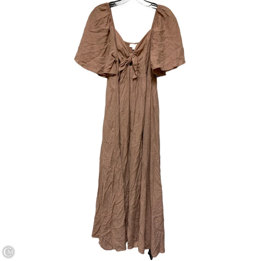 Dress Casual Midi By Clothes Mentor In Brown, Size: S