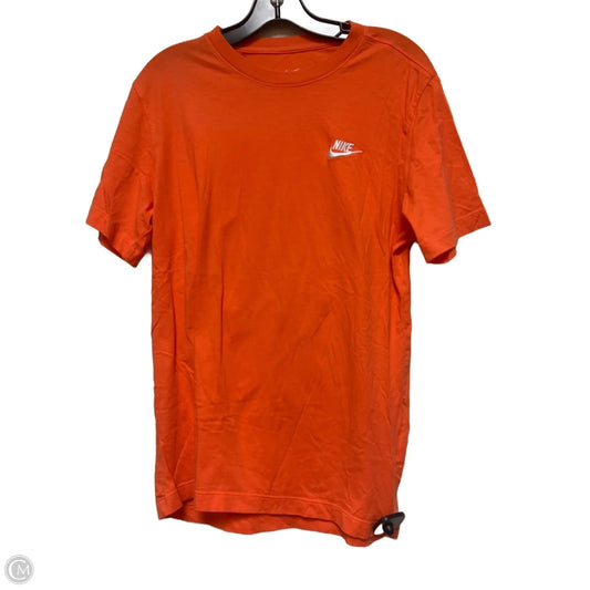 Athletic Top Short Sleeve By Nike Apparel In Orange, Size: S