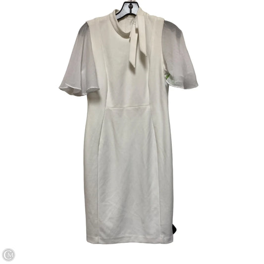Dress Casual Midi By Calvin Klein In White, Size: S