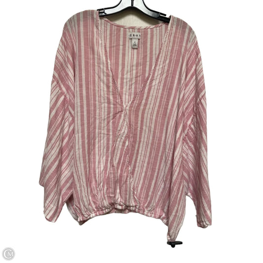 Top Short Sleeve By Dash In Striped Pattern, Size: 3x
