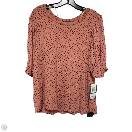 Top Short Sleeve By Democracy In Pink, Size: Xl