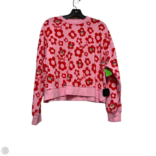Top Long Sleeve By Disney Store In Red & Silver, Size: S