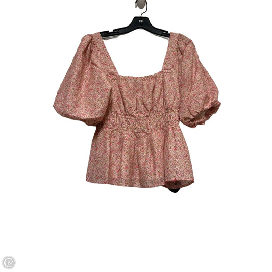 Top Short Sleeve By Vineyard Vines In Green & Pink, Size: L