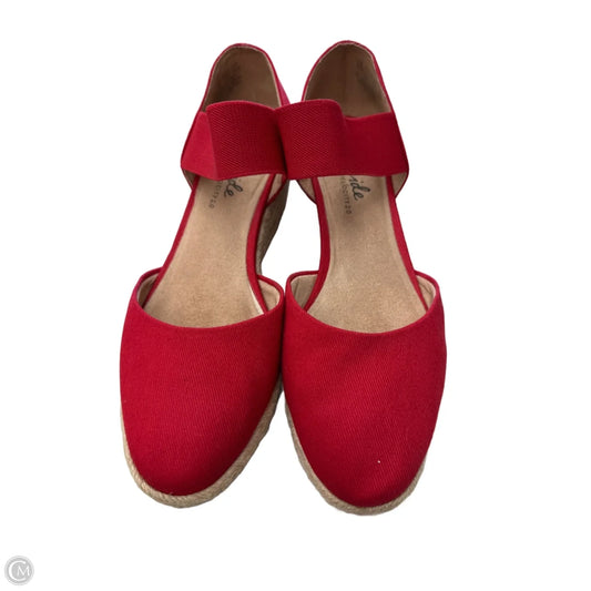 Shoes Heels Wedge By Life Stride In Red, Size: 8.5
