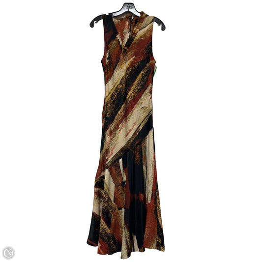 Dress Casual Maxi By Dkny In Black & Brown, Size: S