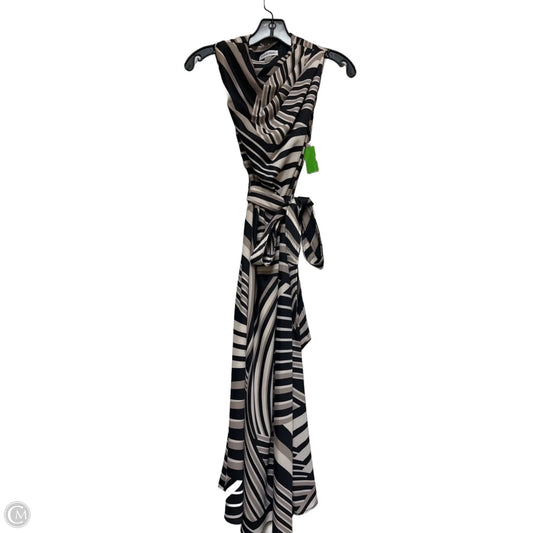 Dress Casual Maxi By Calvin Klein In Black & Tan, Size: S