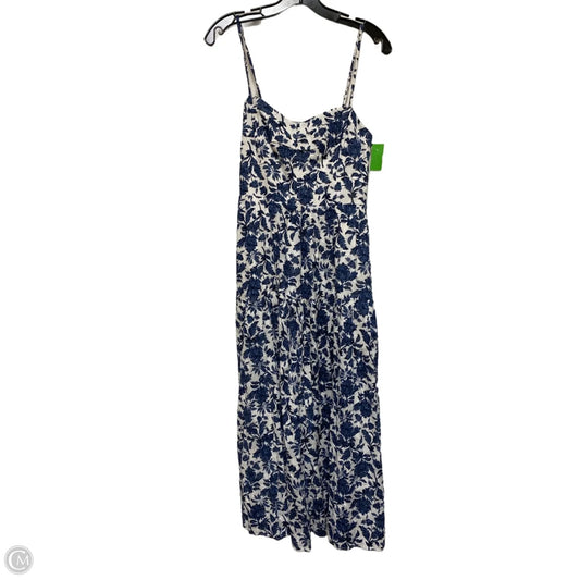 Dress Casual Midi By Clothes Mentor In Blue & White, Size: S