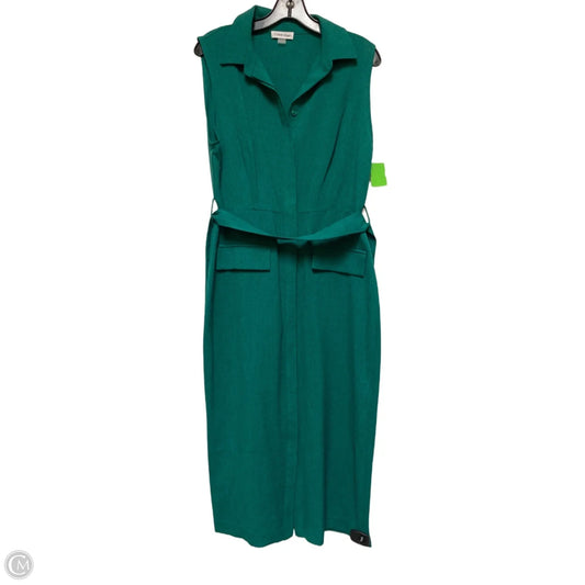 Dress Casual Maxi By Calvin Klein In Green, Size: M