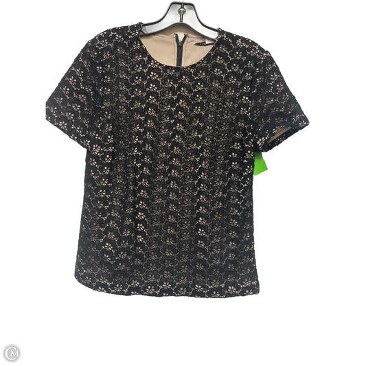 Top Short Sleeve Designer By Diane Von Furstenberg In Black, Size: M