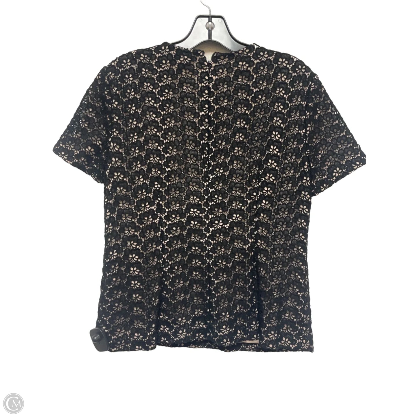 Top Short Sleeve Designer By Diane Von Furstenberg In Black, Size: M