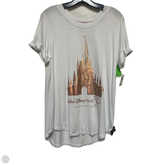 Top Short Sleeve By Disney Store In White, Size: M