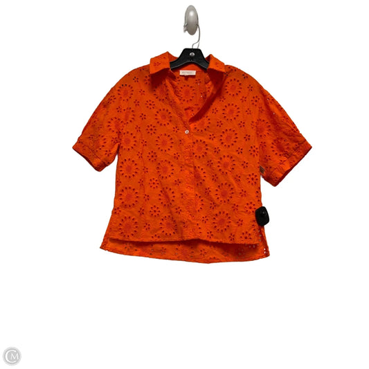 Top Short Sleeve By Melloday In Orange, Size: Xs