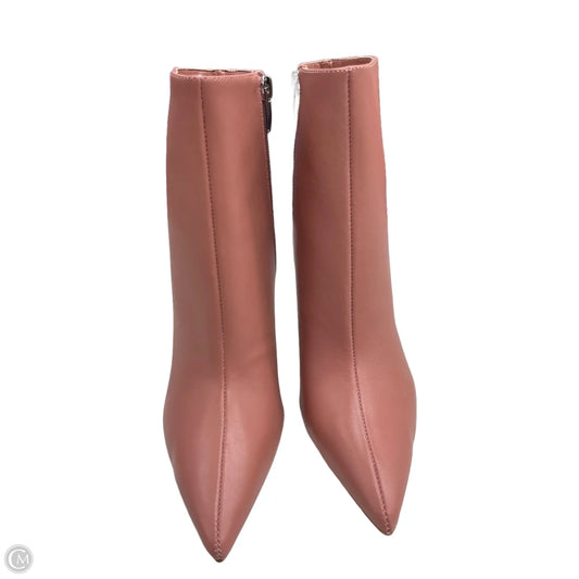 Boots Ankle Heels By Nine West In Pink, Size: 7.5