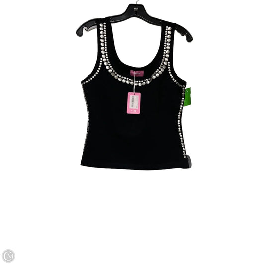 Top Sleeveless By Edikted In Black & Silver, Size: M