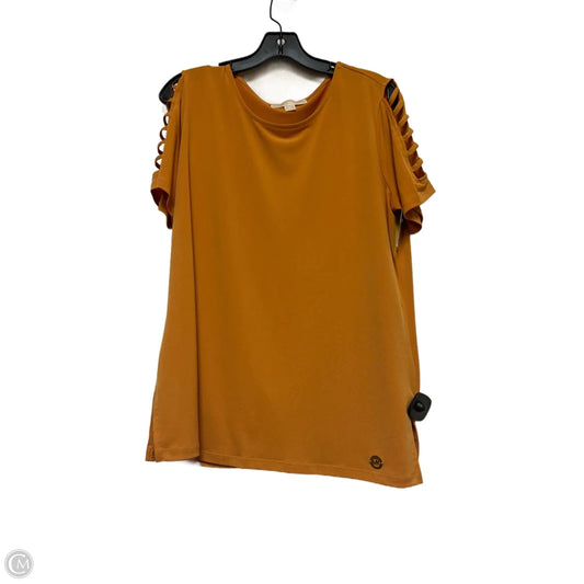 Top Short Sleeve By Michael By Michael Kors In Yellow, Size: L