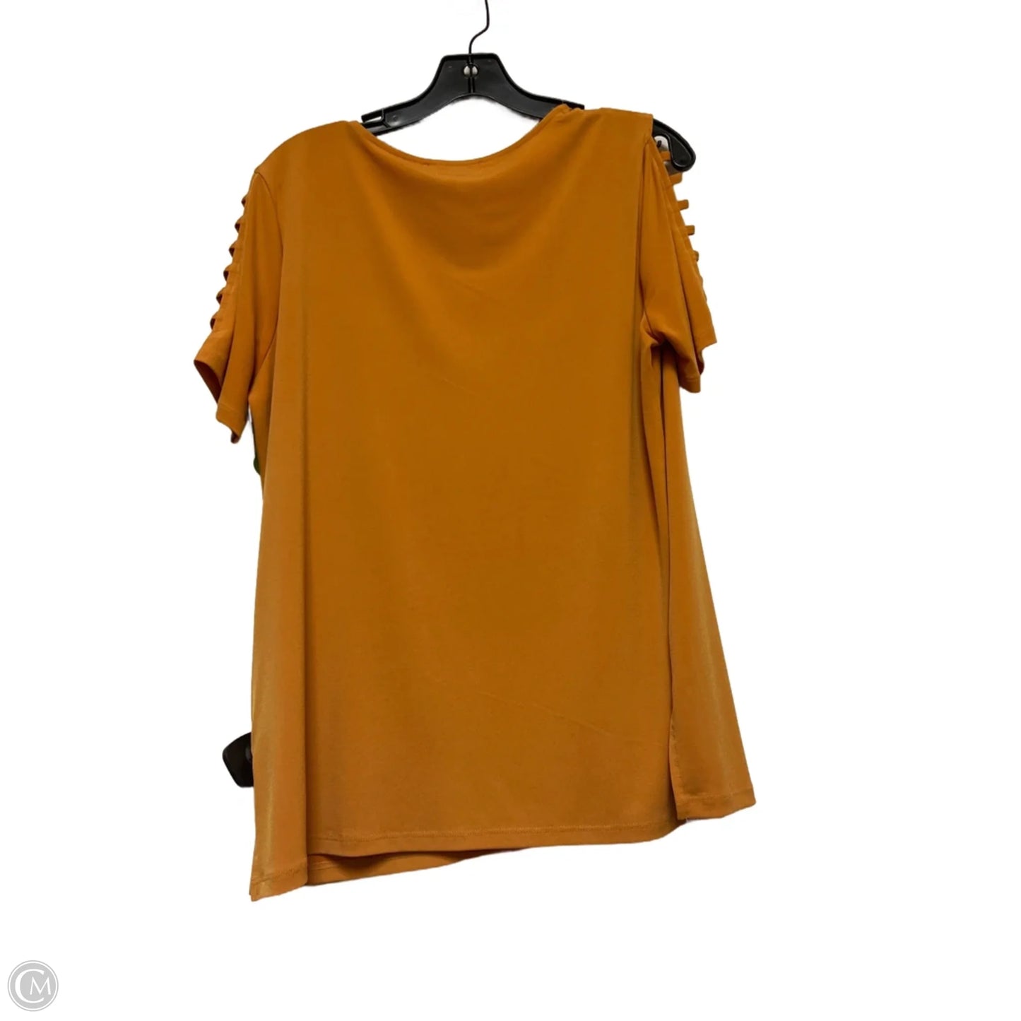 Top Short Sleeve By Michael By Michael Kors In Yellow, Size: L